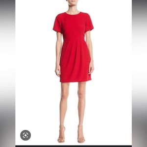 Club Monaco red pleated dress